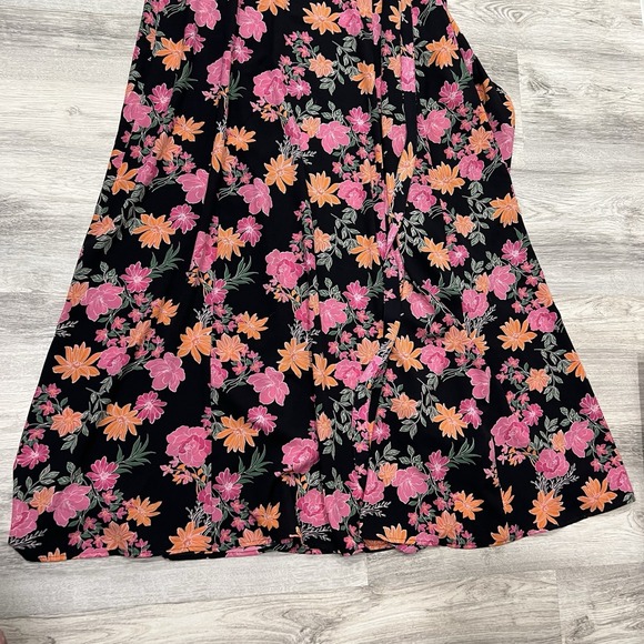 Adore Me Wrap Dress L Maxi Floral Short Sleeve - Picture 7 of 10